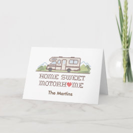 Home Sweet Motorhome-kaart Bedankkaart
