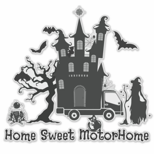 Home Sweet MotorHome Sticker (Voorkant)