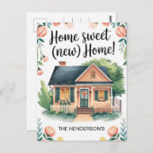 Home Sweet New Home Adreswijziging Briefkaart (Voorkant / Achterkant)