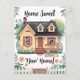 Home Sweet New Home Bewegende Aankondiging Briefka Briefkaart