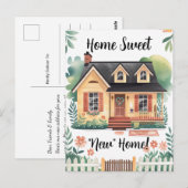 Home Sweet New Home Bewegende Aankondiging Briefka Briefkaart (Voorkant / Achterkant)