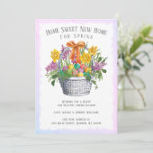 Home Sweet New Home Bloemen Paasmand Verhuizen Aankondiging (Staand voorkant)