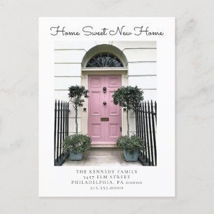 Home Sweet New Home Change of Address Photo Moving Aankondigingskaart
