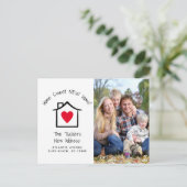 Home Sweet New Home Foto Moving Announge Briefkaart (Staand voorkant)