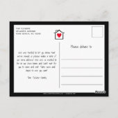 Home Sweet New Home Foto Moving Announge Briefkaart (Achterkant)