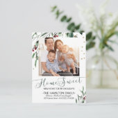 Home Sweet New Home Moving Notice Foto Feestdagenkaart (Staand voorkant)