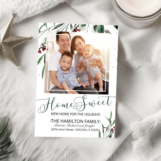 Home Sweet New Home Moving Notice Foto Feestdagenkaart
