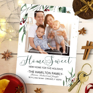 Home Sweet New Home Moving Notice Foto Feestdagenkaart