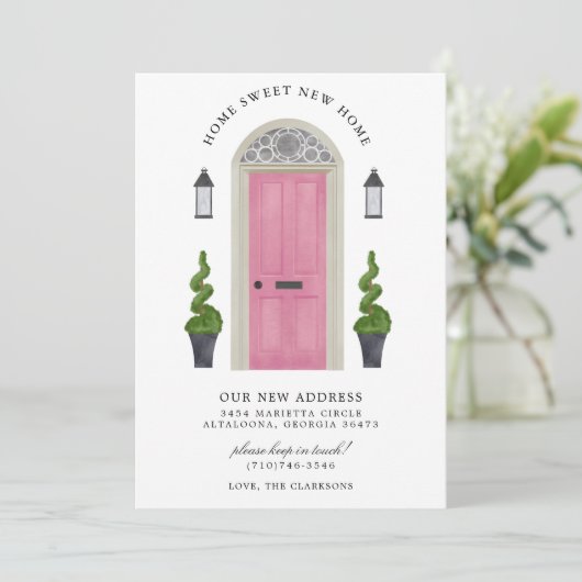 Home Sweet New Home Moving Uitnodiging (Staand voorkant)