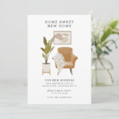 Home Sweet New Home Moving Uitnodiging (Staand voorkant)