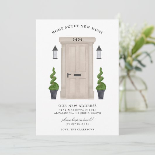 Home Sweet New Home Moving Uitnodiging (Staand voorkant)