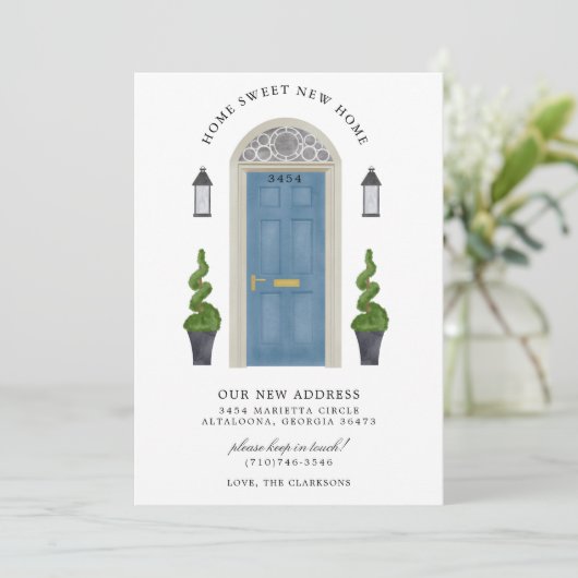 Home Sweet New Home Moving Uitnodiging (Staand voorkant)