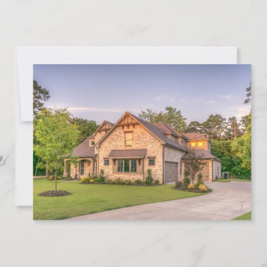 Home Sweet New Home Moving Uitnodiging (Achterkant)