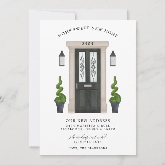 Home Sweet New Home Moving Uitnodiging (Voorkant)