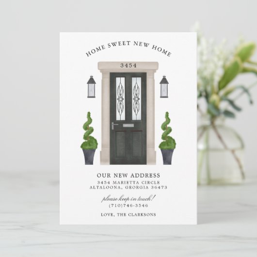 Home Sweet New Home Moving Uitnodiging (Staand voorkant)