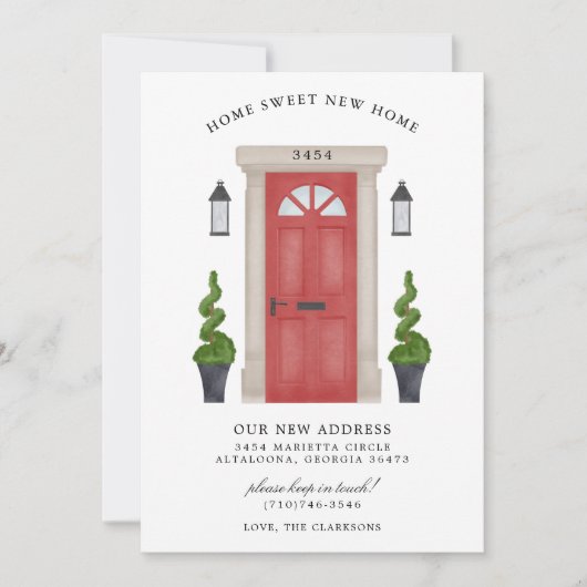 Home Sweet New Home Moving Uitnodiging (Voorkant)