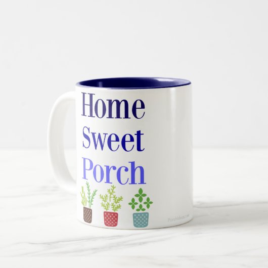 Home Sweet Porch Two-Tone Coffee Mok (Voorkant links)