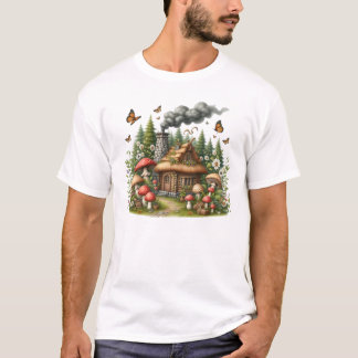 Home Sweet Shroom – Cottagecore Mushroom House Art T-shirt