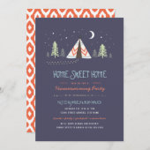 Home Sweet Tipi Housewarming Invite Kaart (Voorkant / Achterkant)