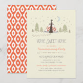 Home Sweet Tipi Housewarming Invite Kaart (Voorkant / Achterkant)