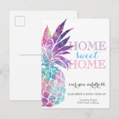 Home Swwt Home, ananas, nieuw adres Aankondigingskaart (Voorkant / Achterkant)