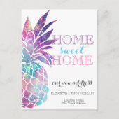 Home Swwt Home, ananas, nieuw adres Aankondigingskaart (Voorkant)