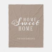 Home Tan Brown familie op maat Fleece Deken (Voorkant)