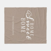 Home Tan Brown familie op maat Fleece Deken (Voorkant (Horizontaal))