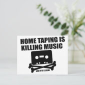 Home Taping is muziek doden! Briefkaart (Staand voorkant)