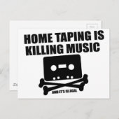 Home Taping is muziek doden! Briefkaart (Voorkant / Achterkant)