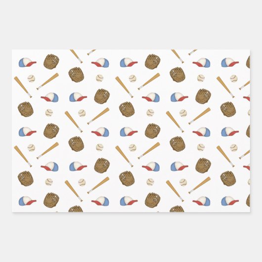 Home Team Openingsdag Honkbal Ouderwets Inpakpapier Vel (Voorkant)