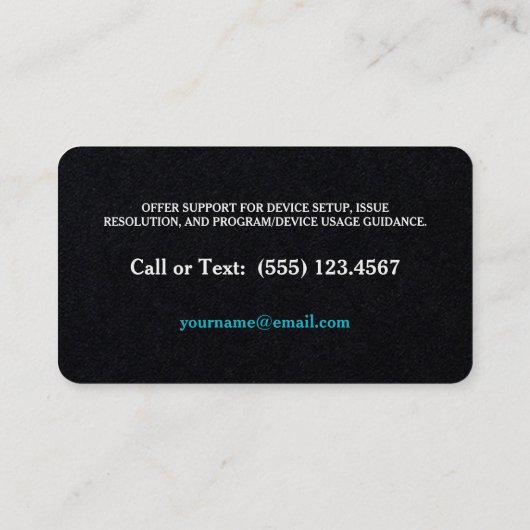 Home Technische ondersteuning Visitekaartje (Achterkant)