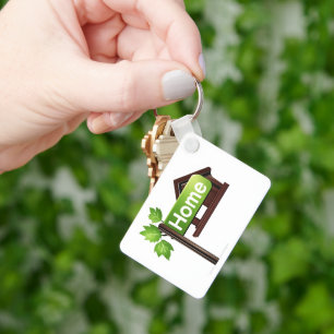 Home Teken Woord Huis Sleutelhanger