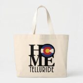HOME Telluride Colorado Grote Tote Bag (Voorkant)