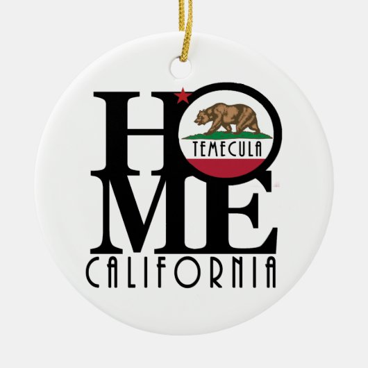 HOME Temecula California Keramisch Ornament (Voorkant)