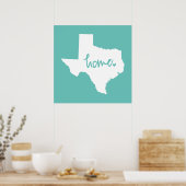 Home Texas Custom Color Poster (Keuken)