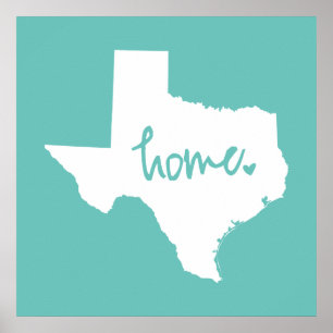 Home Texas Custom Color Poster