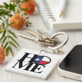 HOME Texas Lone Star Sleutelhanger Small Square (Voorkant Rechts)