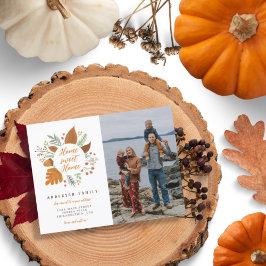 Home Thanksgiving Foto's verplaatsen Aankondigingskaart