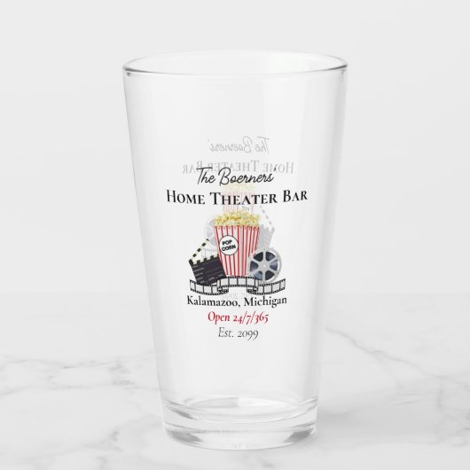 Home Theater Bar Bierpint Soda glazen Drinkware (Achterkant)