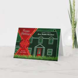 Home Thema Groene en rode vakantie van Realtor Feestdagen Kaart