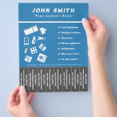 Home Toestel Reparatie Tear Off Strips Flyer (Hand)