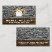 Home Tools | Achtergrond van de Wood Rock Visitekaartje (Voorkant / Achterkant)