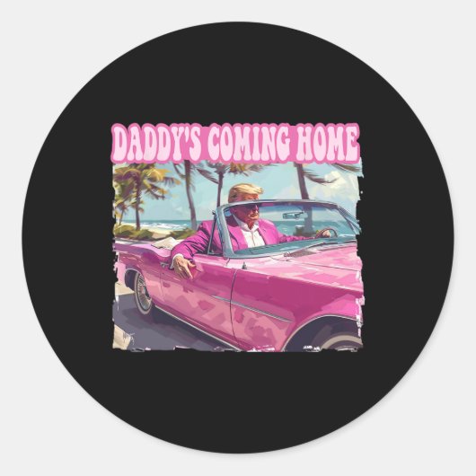 Home Trump Shirt Grappig Maga Donald Trump 2024 Ronde Sticker (Voorkant)