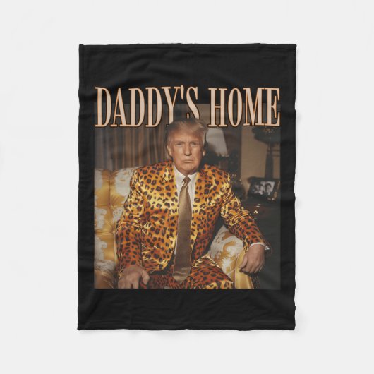 Home Trump Shirt Trump 2024 Leopard Funny Maga Fleece Deken (Voorkant)