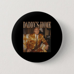Home Trump Shirt Trump 2024 Leopard Funny Maga Ronde Button 5,7 Cm