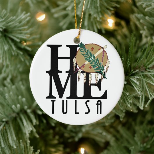 HOME Tulsa Oklahahoma Keramisch Ornament (Boom)