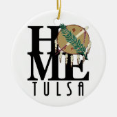 HOME Tulsa Oklahahoma Keramisch Ornament (Voorkant)