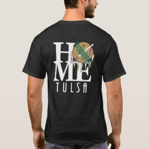 HOME Tulsa Oklahoma (achterafdruk) T-shirt