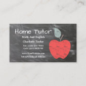 Home Tutor Docent Apple Schrobde Krijtbord V2 Visitekaartje (Voorkant)